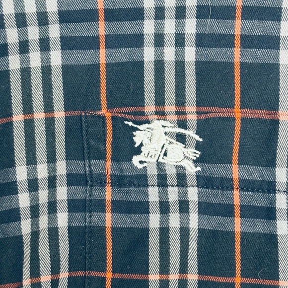 Burberry Nova Check Button Down Shirt Vintage 1990s Burberrys of London Large - Picture 2 of 3